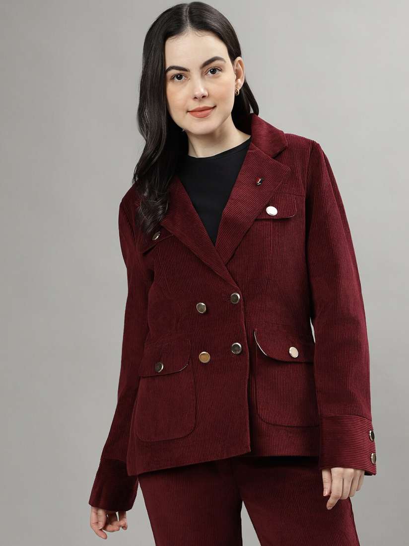 Buy Iconic Women Double Breasted Pure Cotton Casual Blazers Blazers for Women 26686488 Myntra