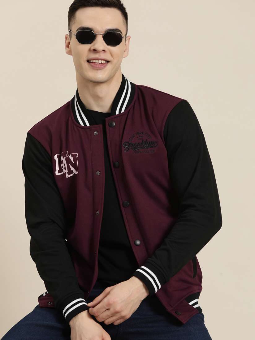 Burgundy varsity jacket mens new arrivals