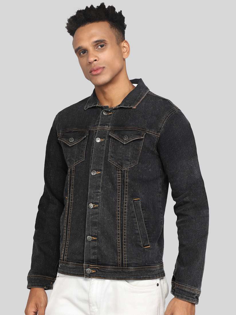 Buy FTX Spread Collar Denim Jacket Jackets for Men 26686926 Myntra