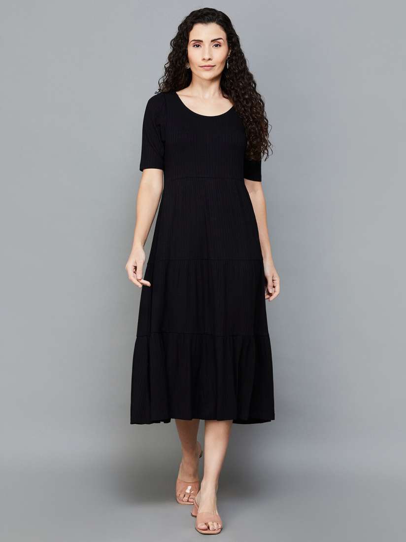 Buy CODE by Lifestyle Short Sleeves Fit Flare Short Dress Dresses for Women 26689548 Myntra