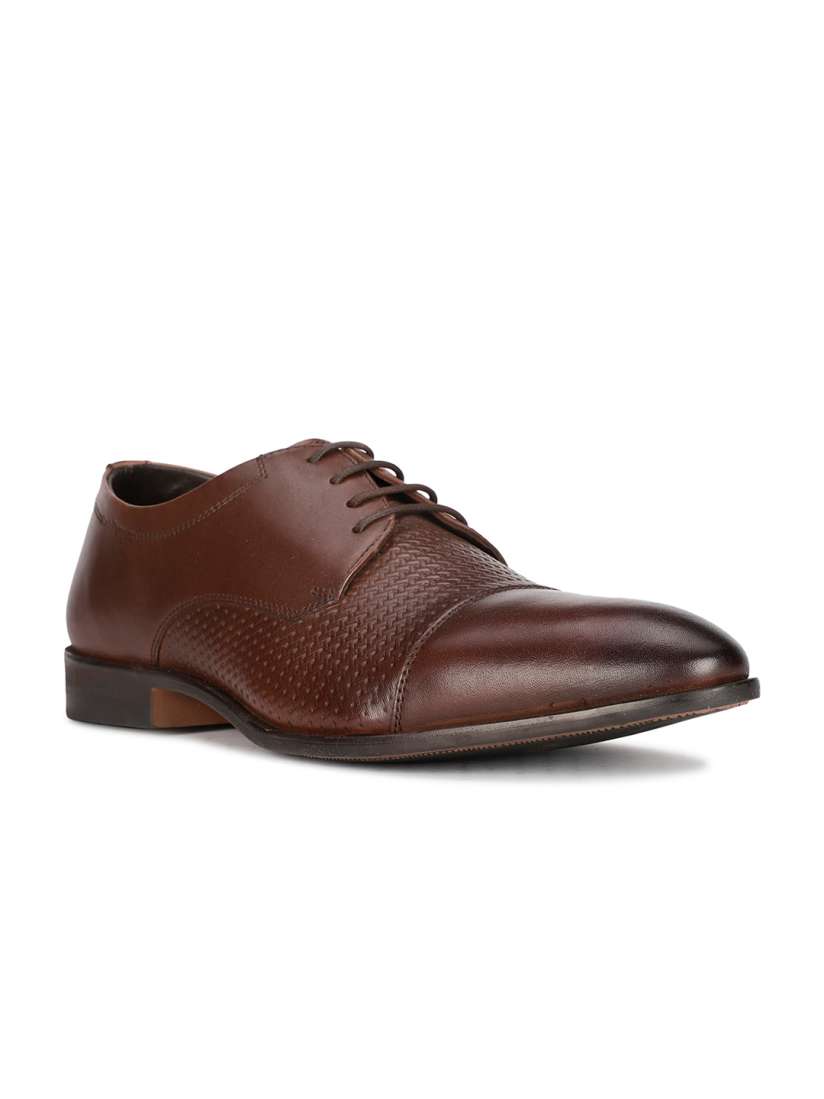 Buy Hush Puppies Men Textured Round Toe Leather Lace Ups Formal Derbys Formal Shoes for Men 26700086 Myntra