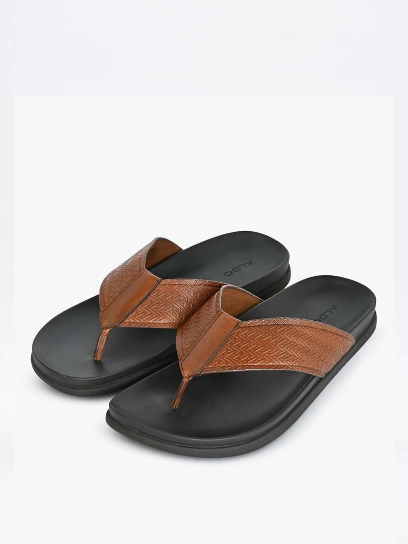 Aldo leather flip flops deals