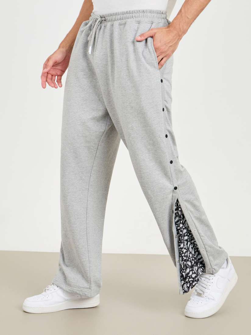 Buy Styli Men Side Popper Detail Joggers Track Pants for Men 26704802 Myntra