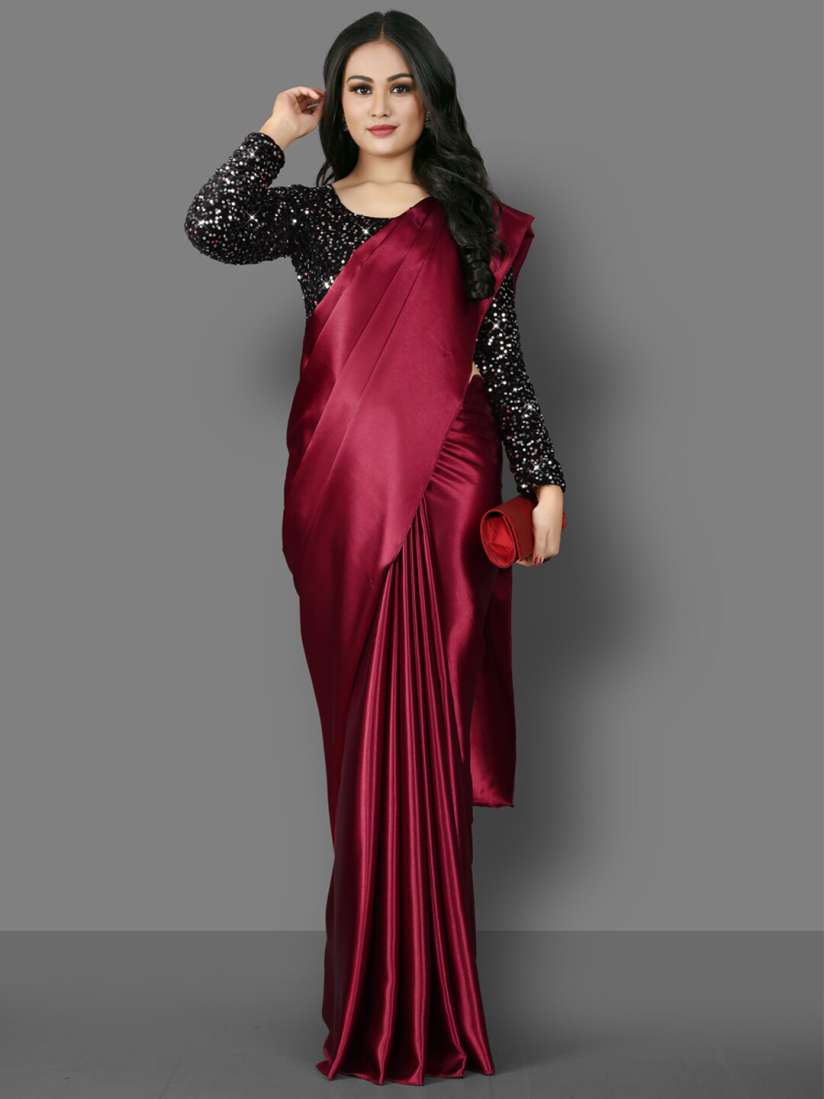 Myntra plain saree deals