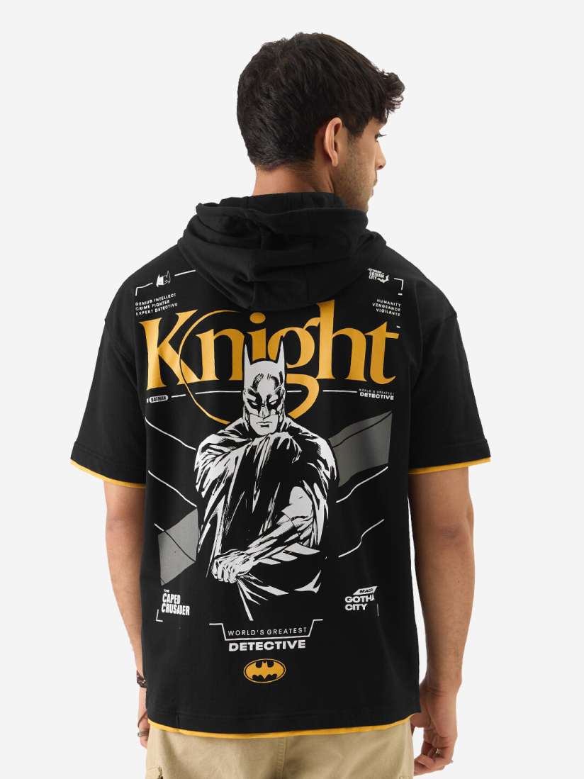 Buy The Souled Store Batman Printed Cotton Hooded Oversized T shirt Tshirts for Men 26721002 Myntra