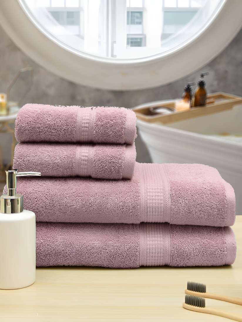Mauve towel set discount