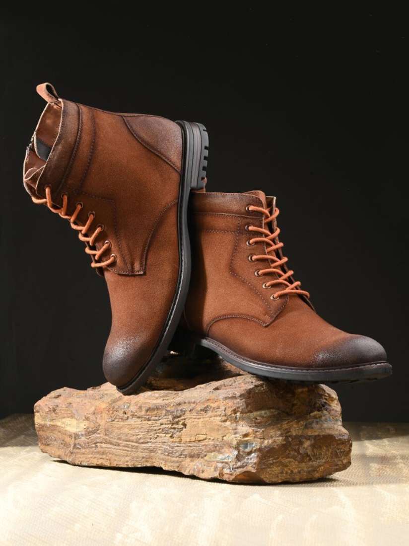 Round toe biker boots discount