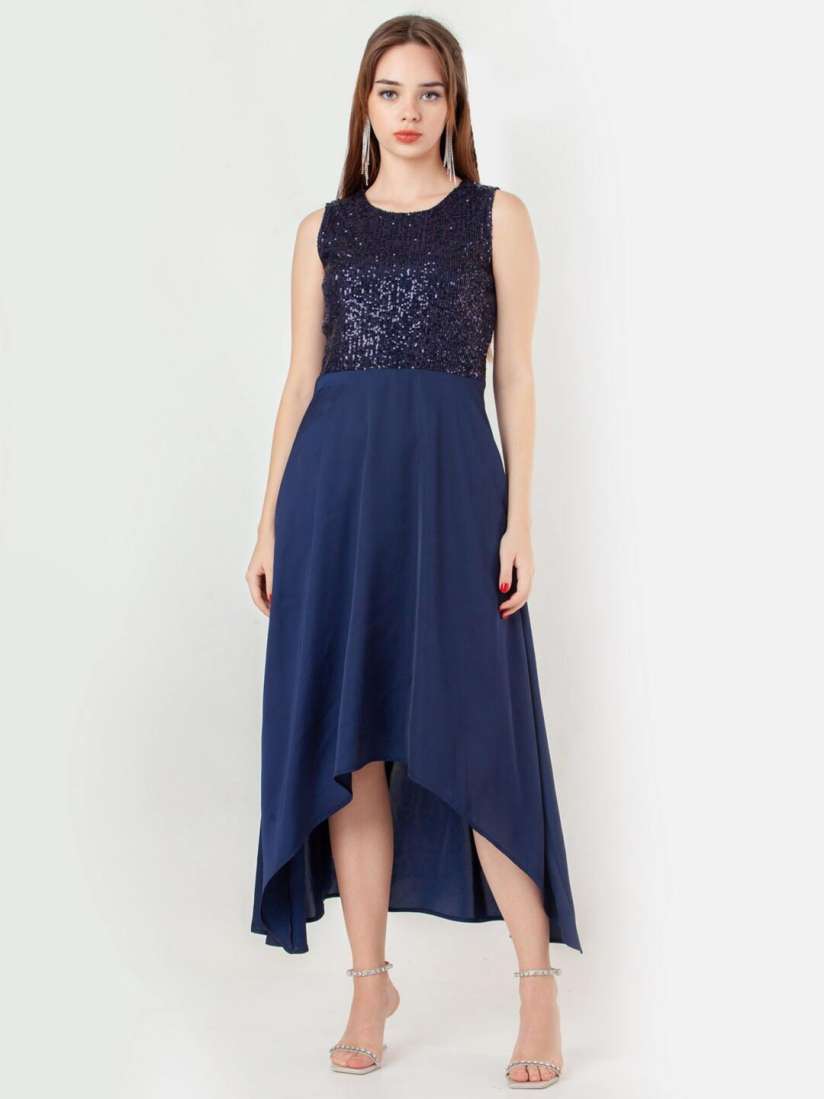 Buy Zink London Embellished Round Neck Maxi Dress Dresses for Women 26738076 Myntra
