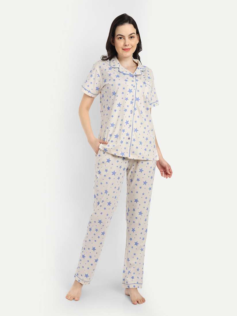 Buy Bedtime story Printed Pure Cotton Night suit Night suits for Women 26744434 Myntra