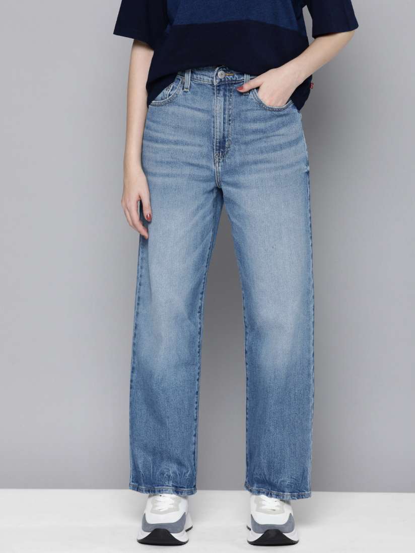 Buy Levis Women Straight Fit High Rise Heavy Fade Stretchable Jeans Jeans for Women 26752762 Myntra