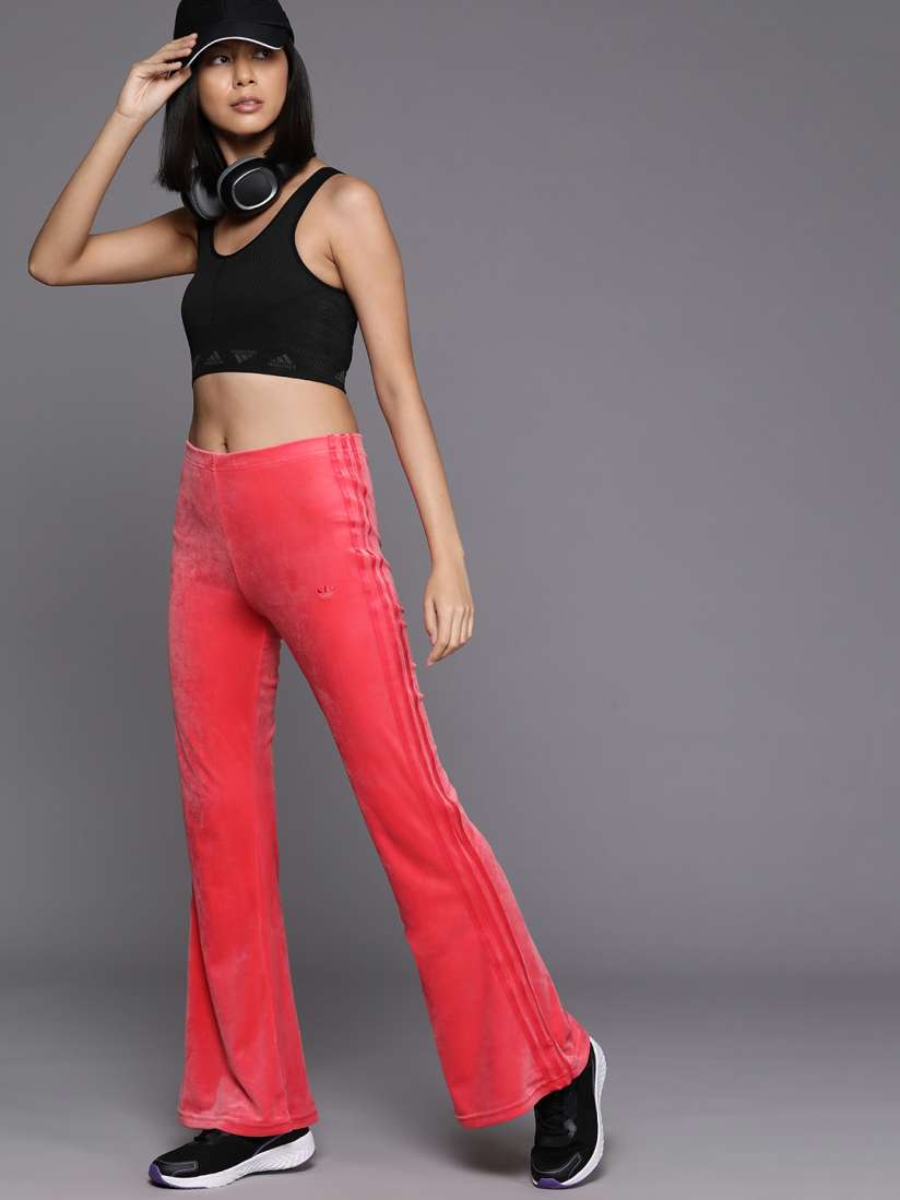 Adidas velvet flare track pant discount