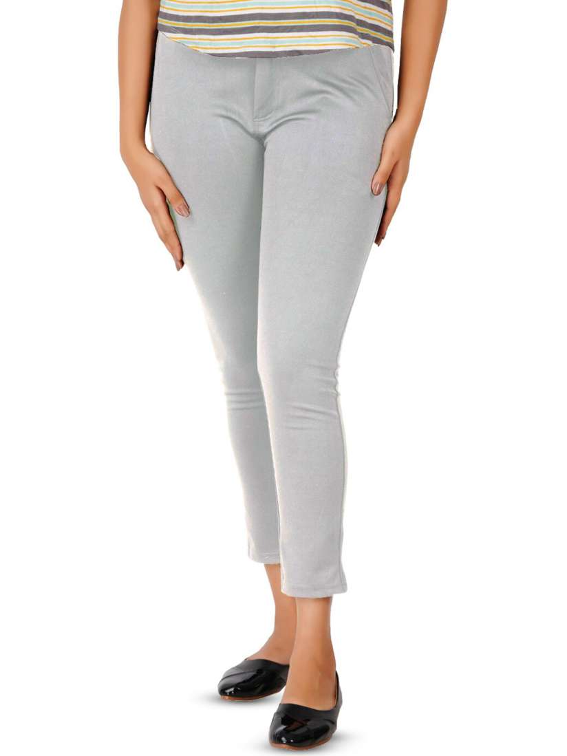 Buy BAESD Women Smart Skinny Fit Mid Rise Cropped Trouser Trousers for Women 26773580 Myntra