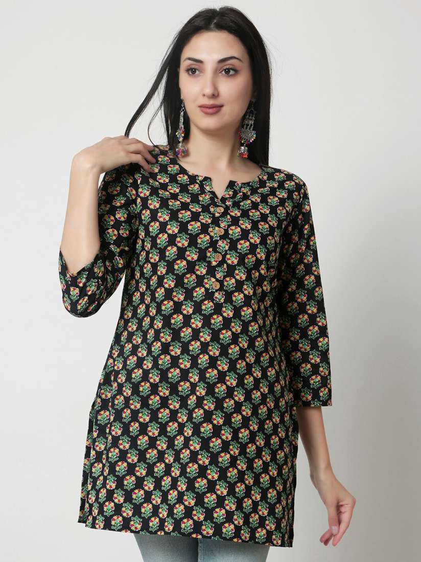 Black kurtis myntra outlet