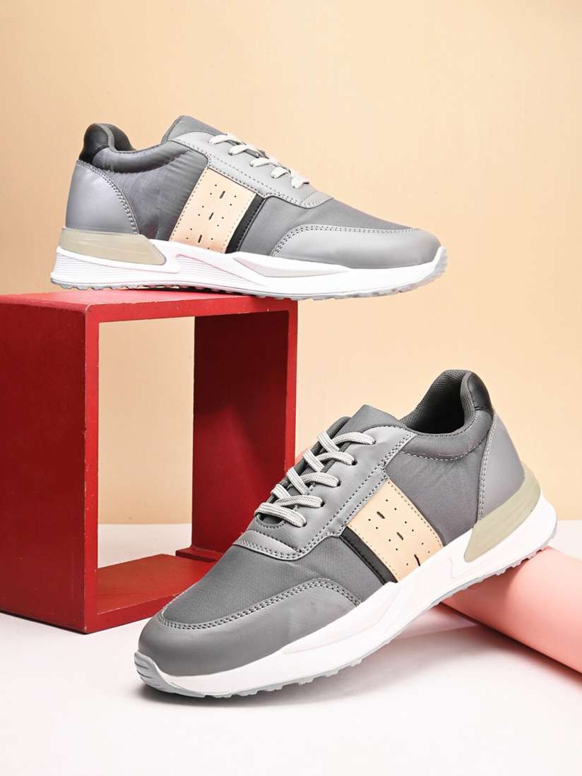 Buy Mast Harbour Grey Men Textured Sneakers Casual Shoes for Men 26786484 Myntra