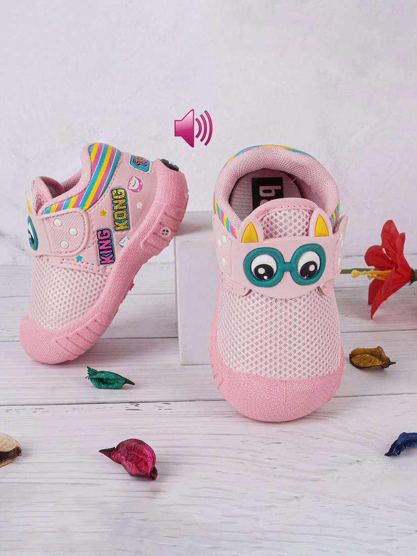 Pink velcro sneakers clearance
