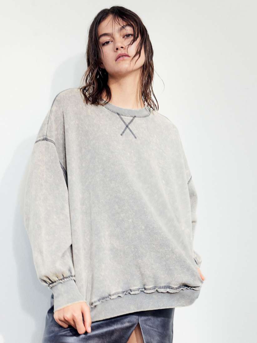 Buy H M Oversized Sweatshirt Sweatshirts for Women 26789810 Myntra