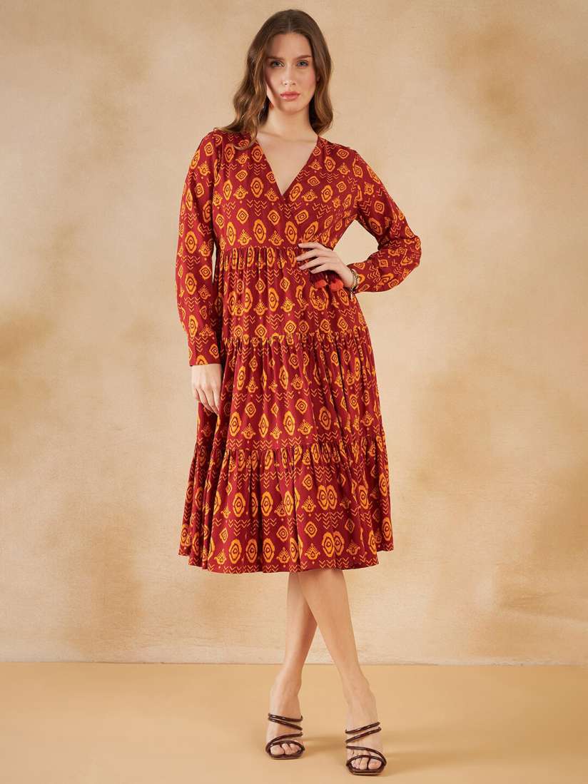 Knee length dresses myntra online