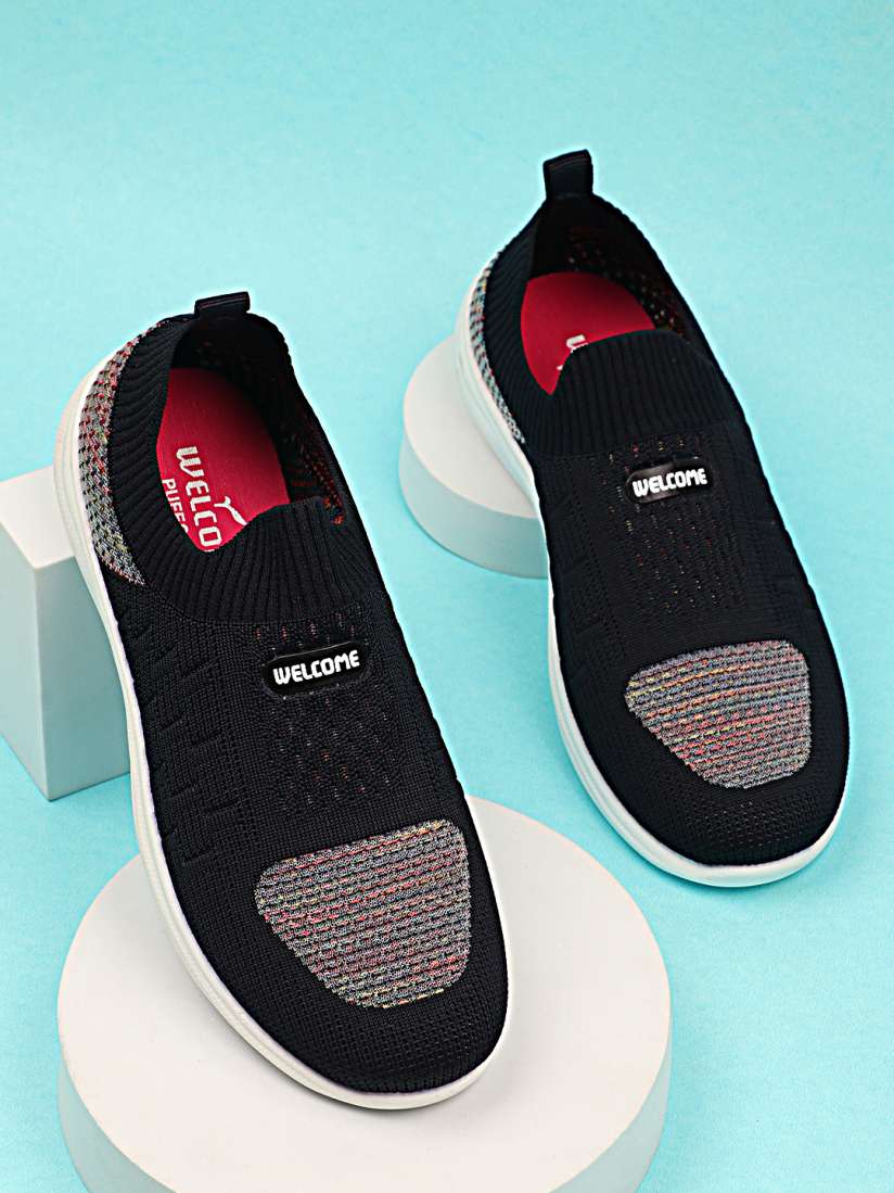 Buy WELCOME Women Colourblocked Round Toe Mesh Slip On Sneakers Casual Shoes for Women 26799444 Myntra