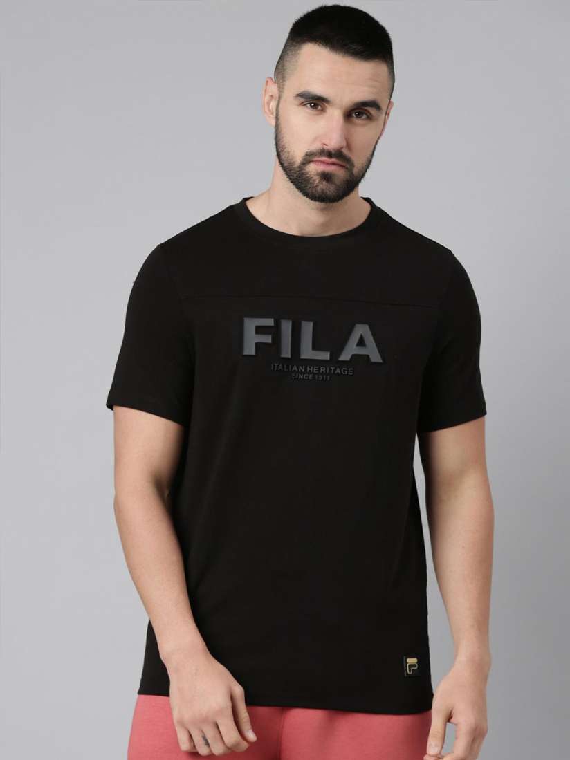 Buy FILA Cotton Typography Round Neck T shirt Tshirts for Men 26800194 Myntra