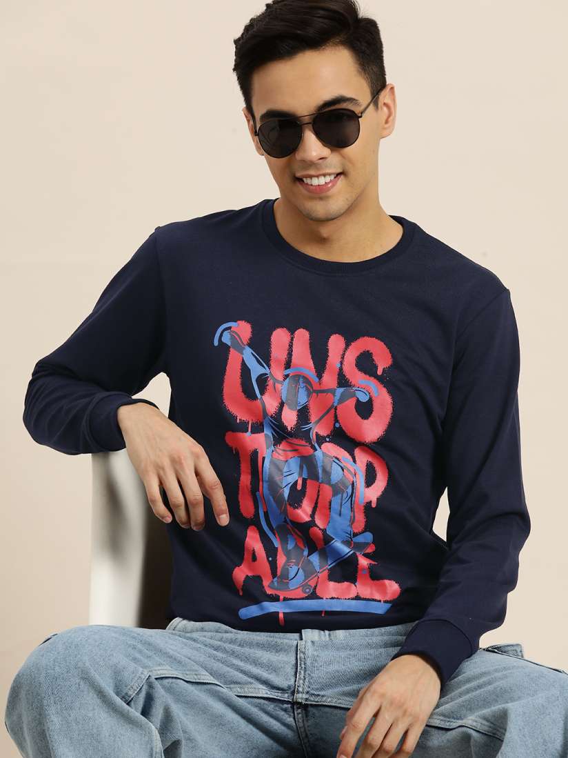 Buy HERE NOW Men Printed Sweatshirt Sweatshirts for Men 26805952 Myntra