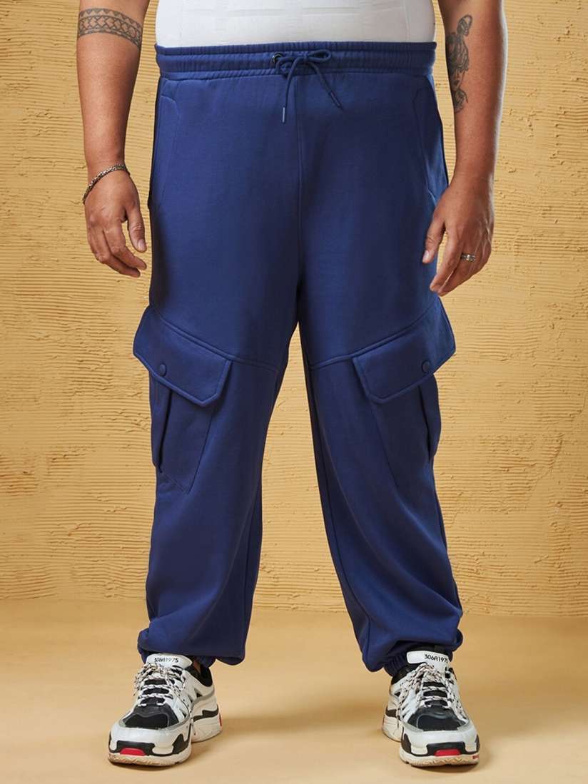Buy Bewakoof Heavy Duty 1.0 Men Super Loose Fit Plus Size Cargo Joggers Track Pants for Men 26811332 Myntra