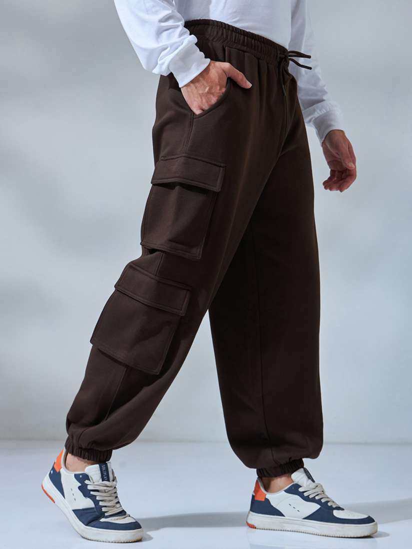 Mens heavy cargo sweatpants 2025