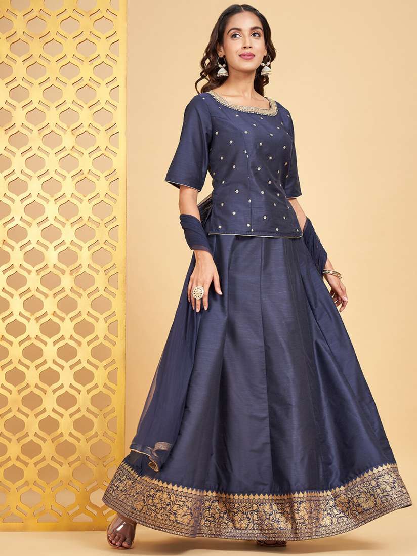 Buy RANGMANCH BY PANTALOONS Embroidered Ready to Wear Lehenga Blouse With Dupatta Lehenga Choli for Women 26812294 Myntra
