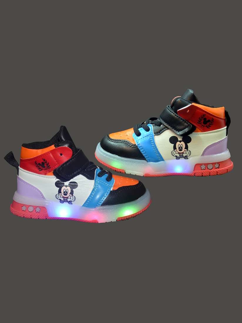 Buy FEETWELL SHOES Kids Colourblocked LED High Top Lace Ups Sneakers Casual Shoes for Unisex Kids 26815412 Myntra