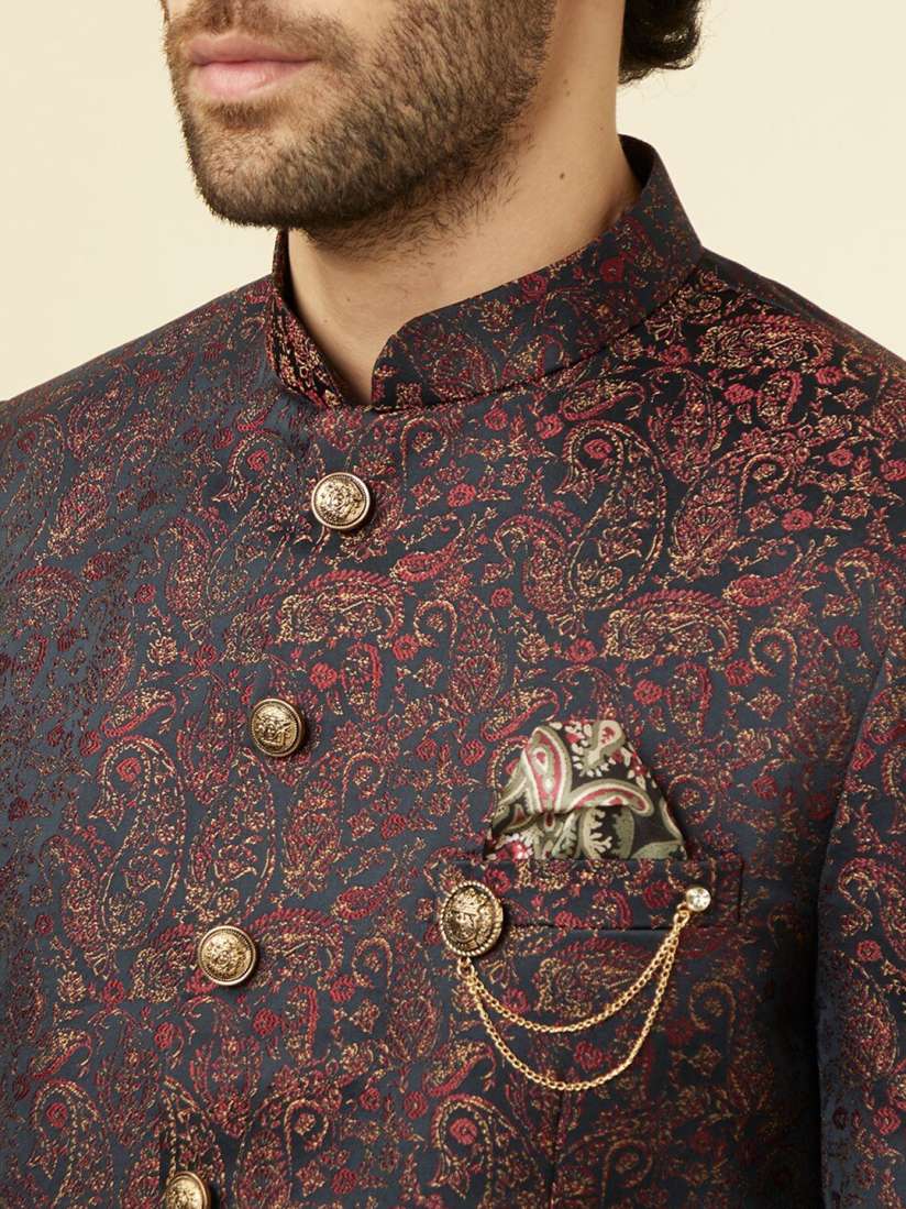 Buy Manyavar Self Designed Single Breasted Three Piece Party Suit Suits for Men 26817036 Myntra
