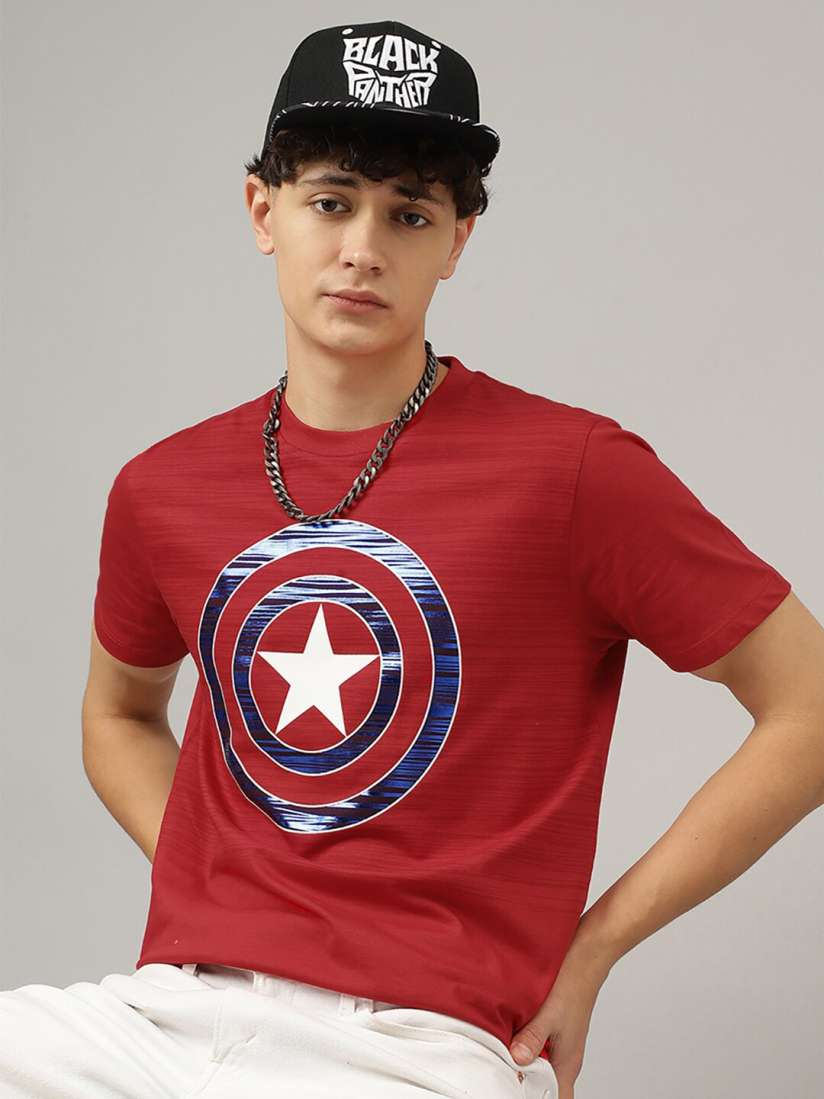 Buy Free Authority Round Neck Captain America Printed Tshirts Tshirts for Men 26820272 Myntra