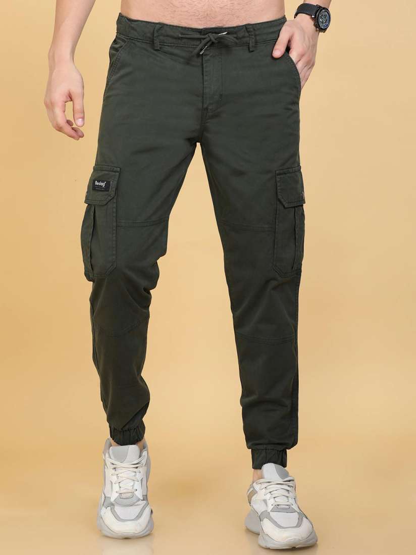 Buy Reslag Men Mid Rise Cotton Cargos Trousers for Men 26821728 Myntra