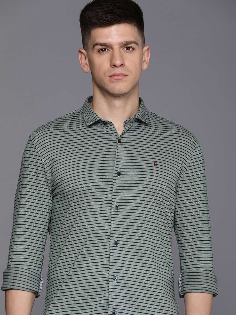 Buy Louis Philippe Sport Pure Cotton Smart Slim Fit Striped Casual Shirt Shirts for Men 26823302 Myntra