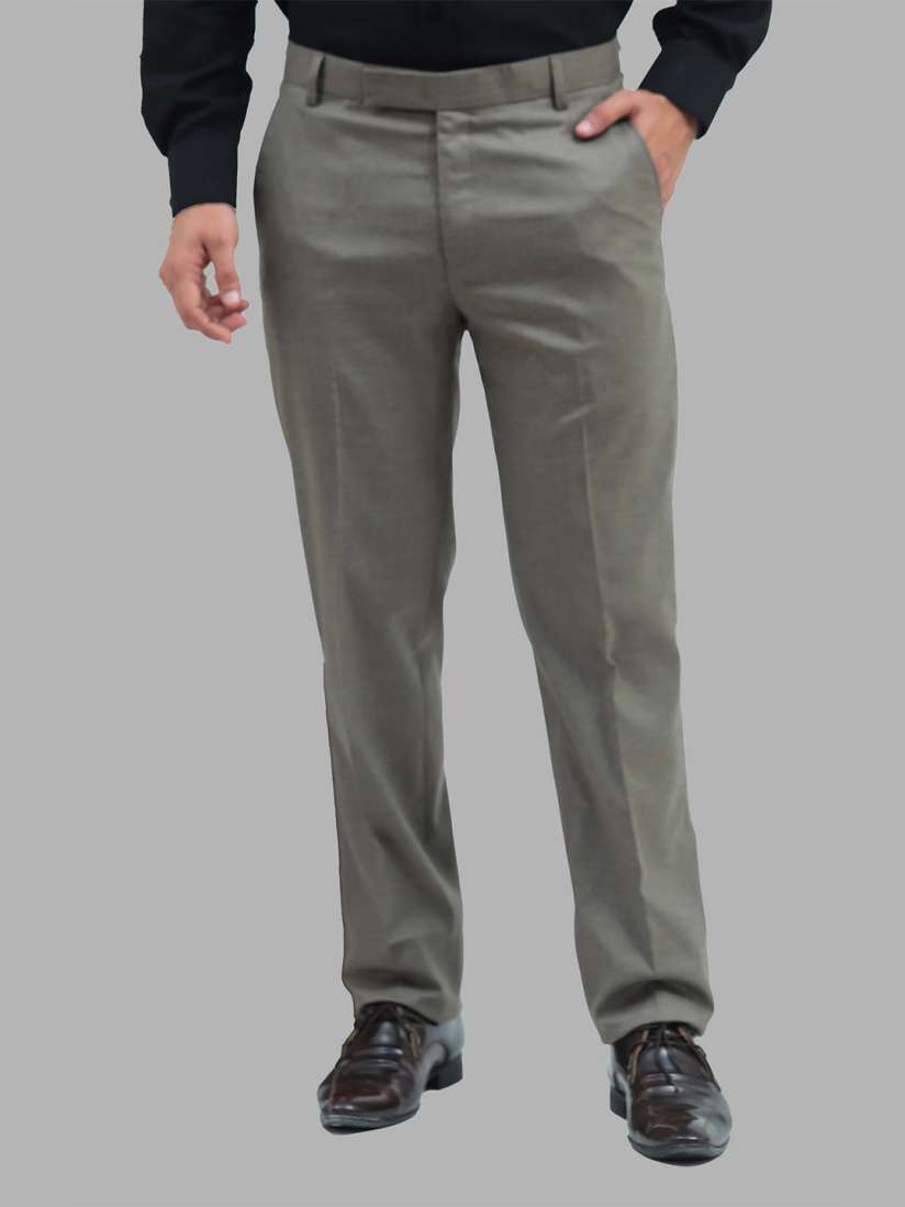 Buy BLUEBIRD Men Relaxed Wrinkle Free Mid Rise Formal Trousers Trousers for Men 26823338 Myntra