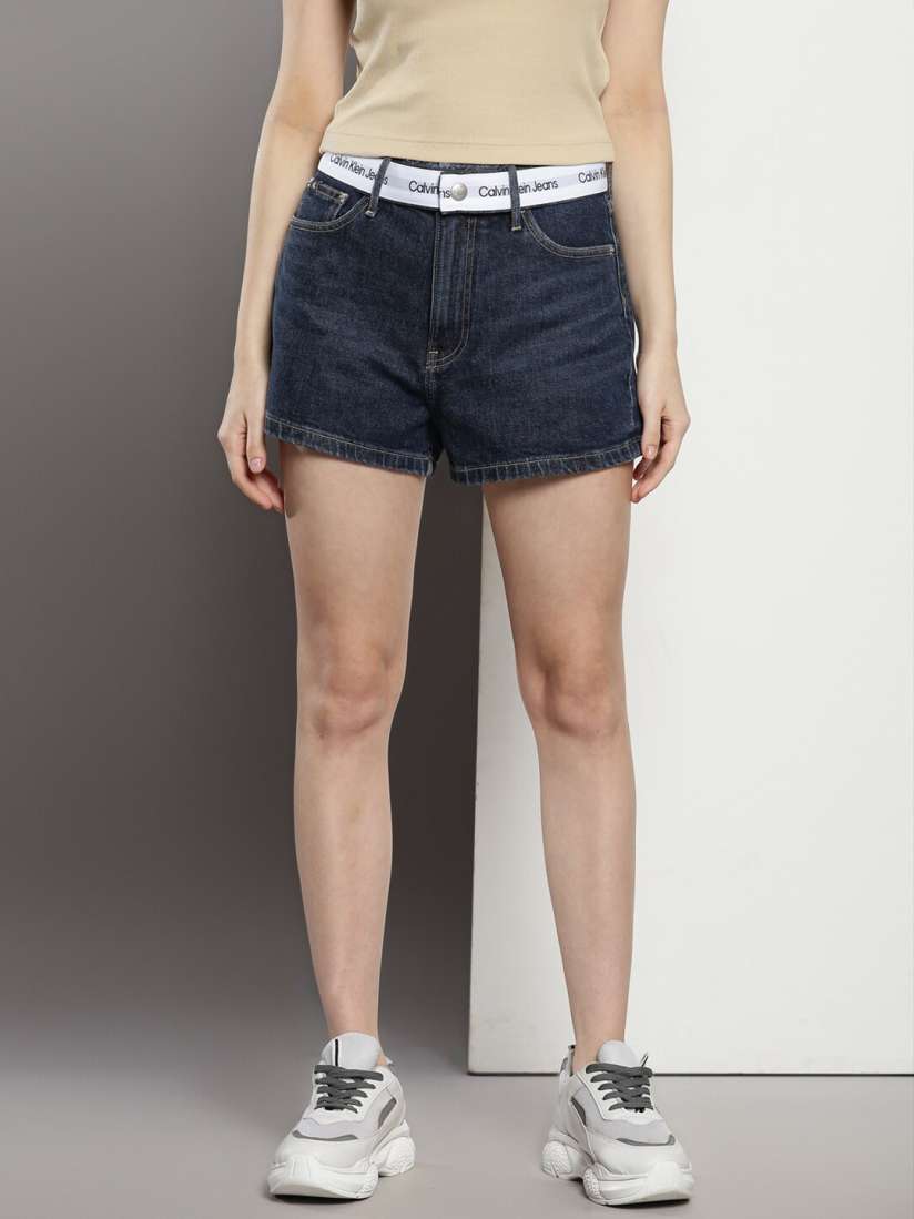 Buy Calvin Klein Women High Rise Denim Shorts Shorts for Women 26824810 Myntra