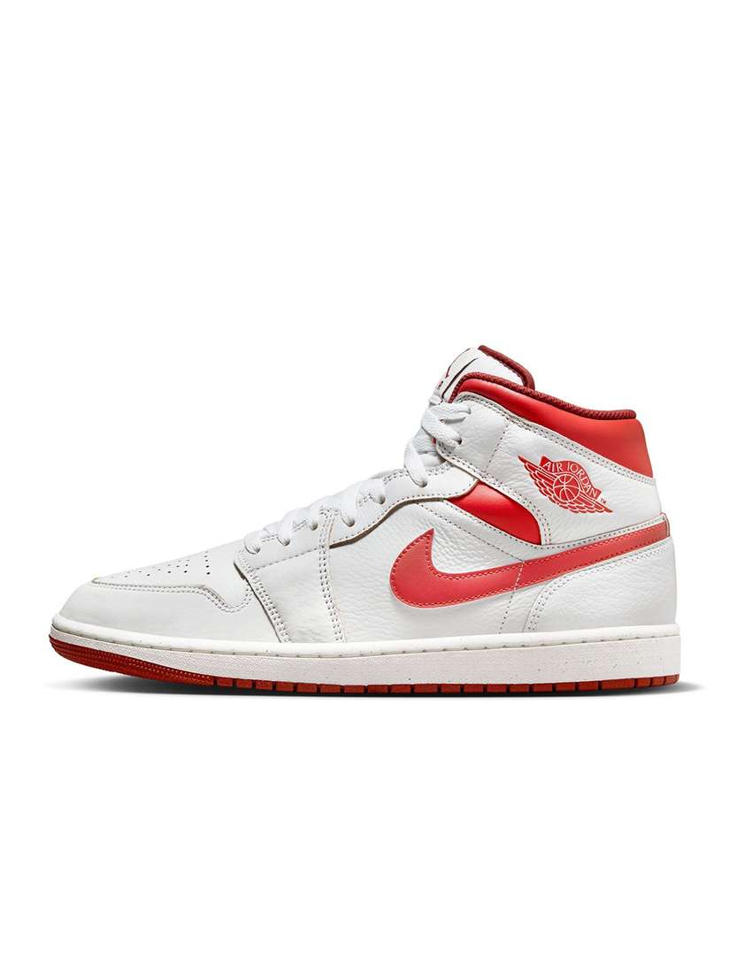 air jordan 1 mid white and red