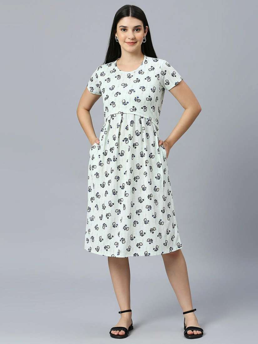 Buy True Shape Zipless Maternity Nursing A Line Dress Dresses for Women 26825074 Myntra