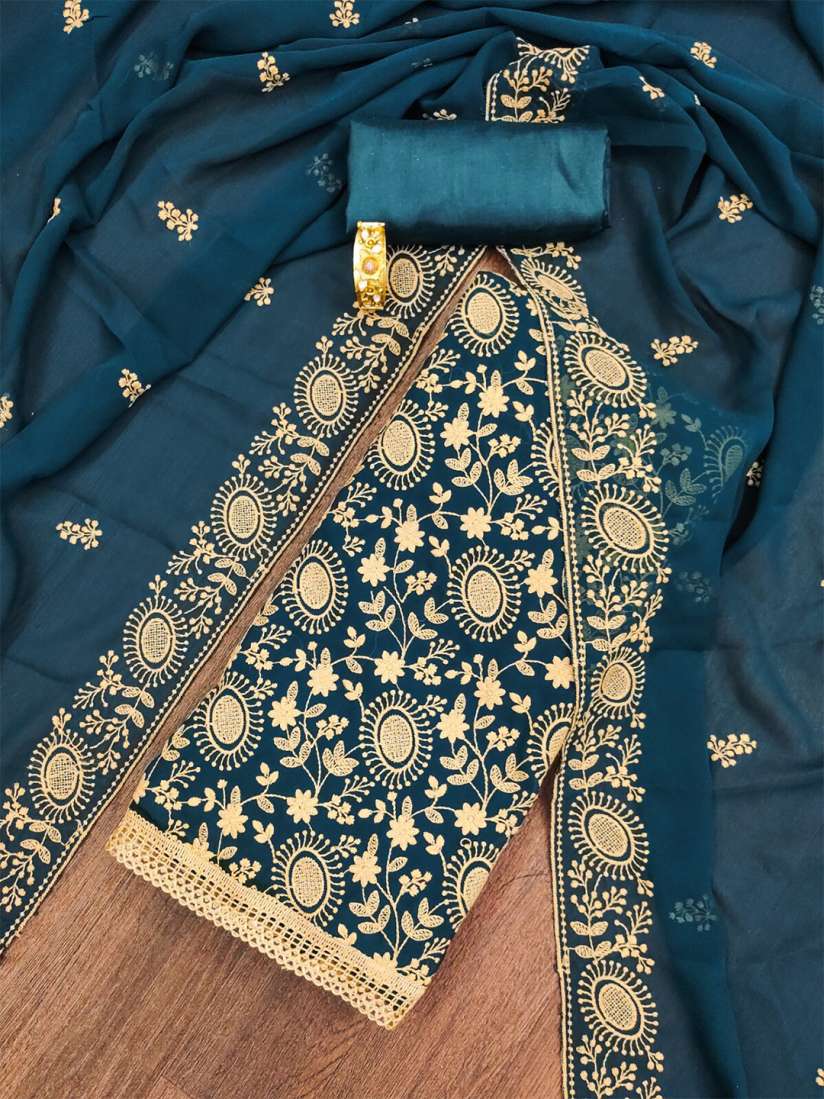 Buy ZEEPKART Ethnic Motifs Embroidered Thread Work Detailed Unstitched Dress Material Dress Material for Women 26828232 Myntra