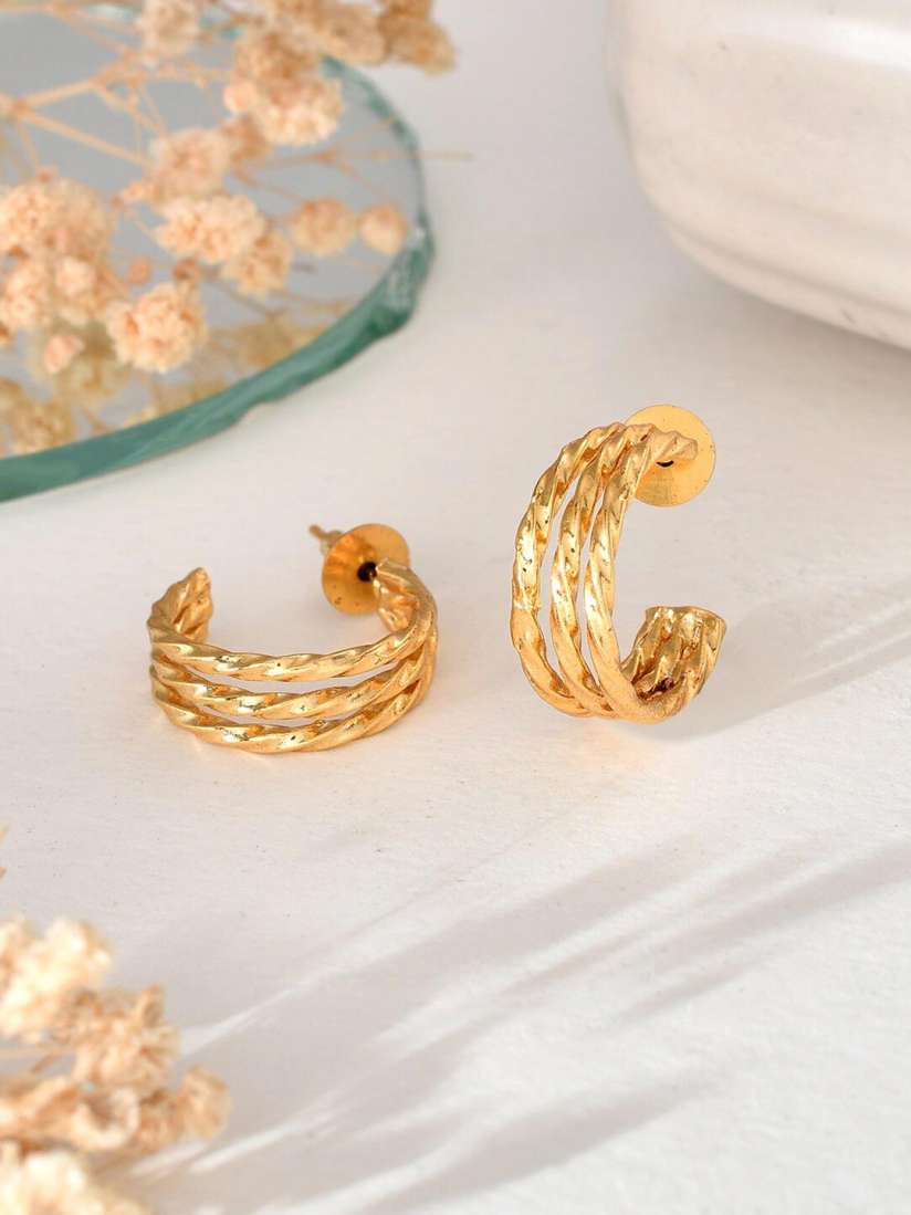 Half circle earrings design store