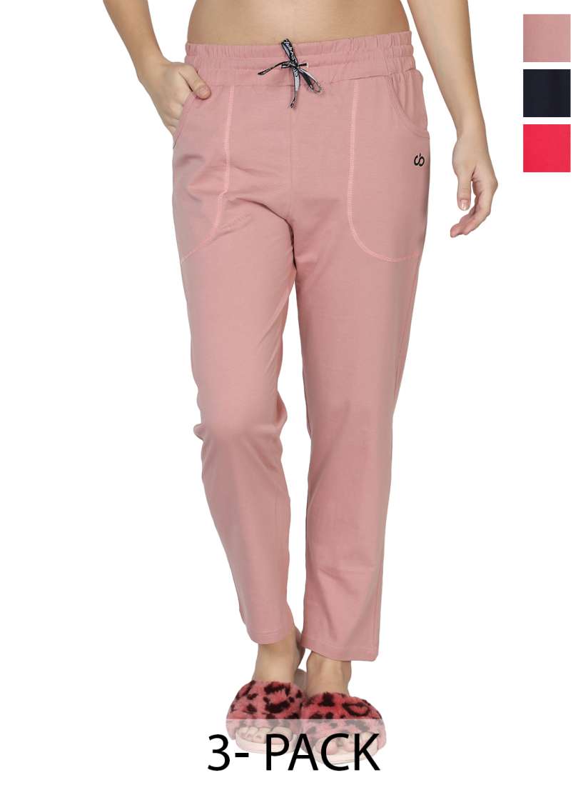 Buy CLUB A9 Women Pack Of 3 Pure Cotton Track Pant Track Pants for Women 26830996 Myntra