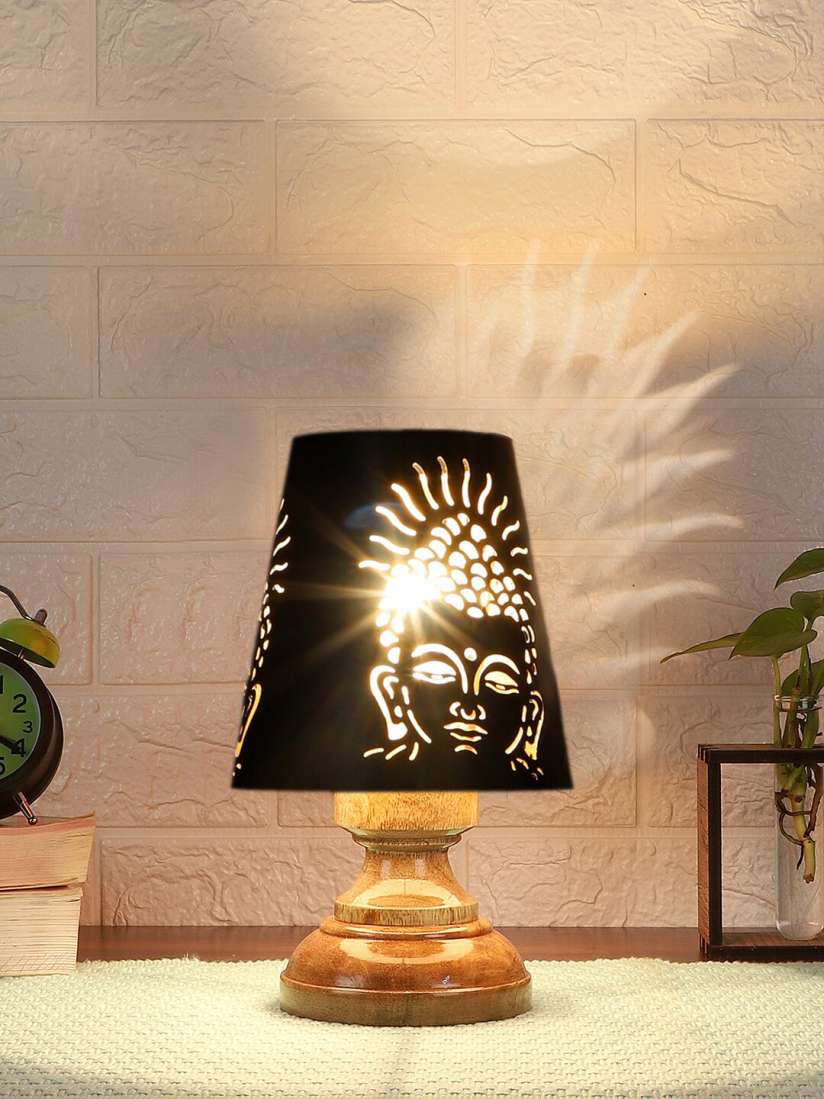 Buy Devansh Black Textured Metal Table Lamp Table Lamps for Unisex 26832474 Myntra