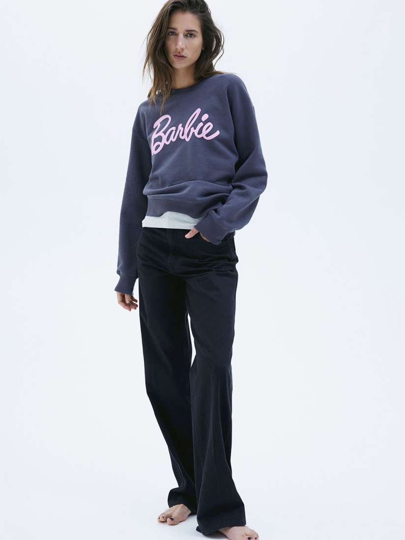 Buy H M Motif Detail Sweatshirt Sweatshirts for Women 26833882 Myntra