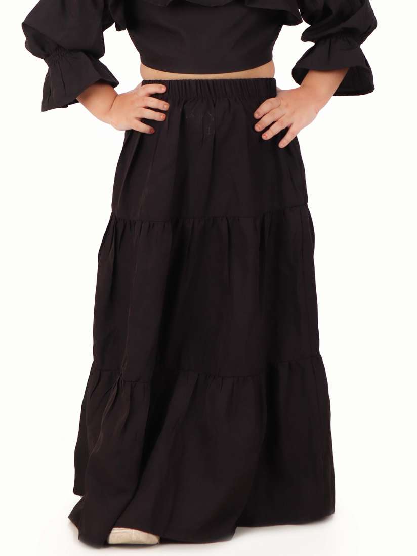 Ruffle skirt myntra cheap