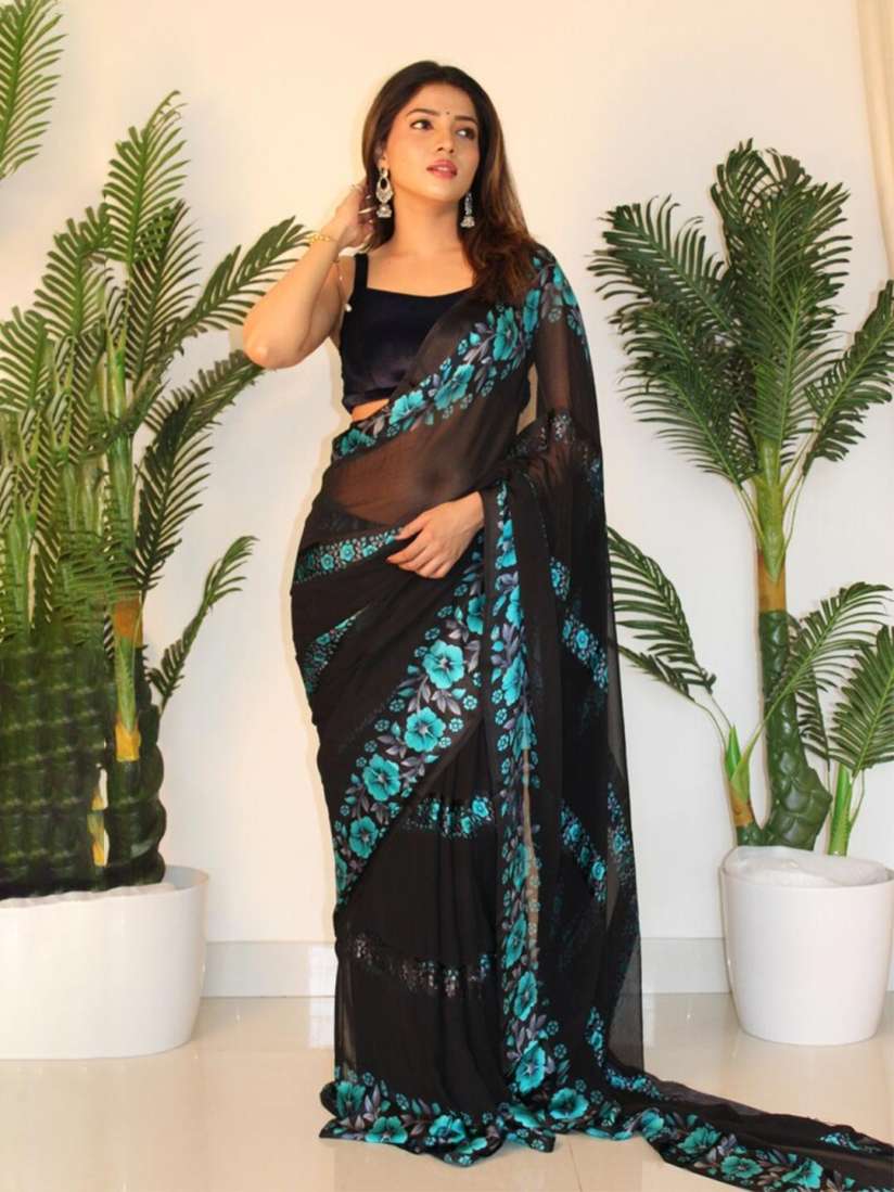 Georgette saree myntra discount