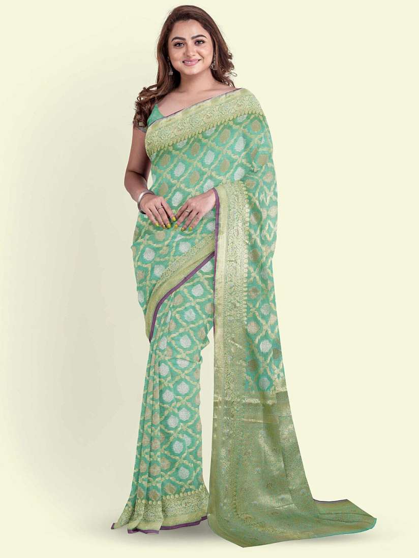 Banarasi silk saree myntra cheap