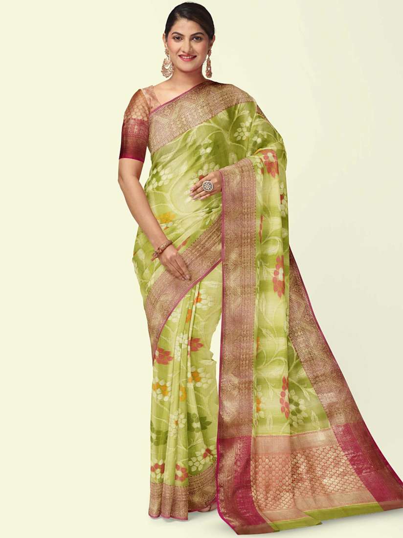 Banarasi silk saree myntra clearance