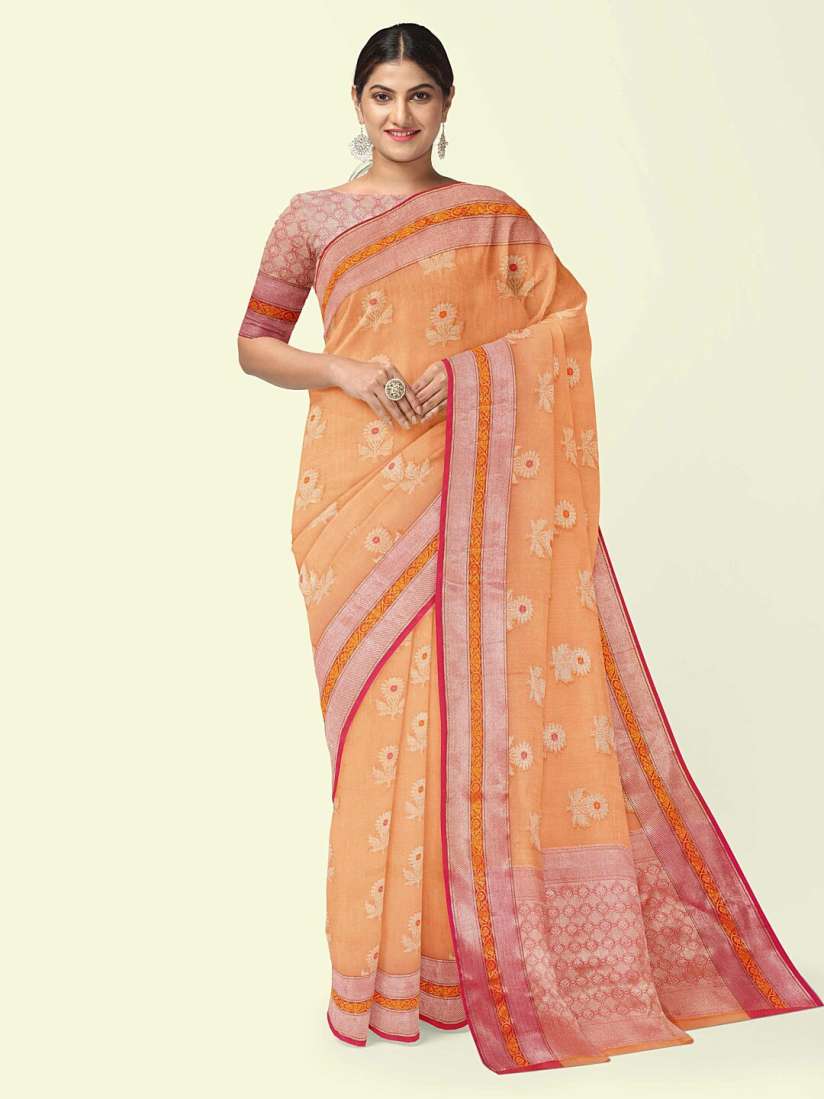 Buy PTIEPL Banarasi Silk Works Floral Woven Design Zari Banarasi Saree Sarees for Women 26838658 Myntra