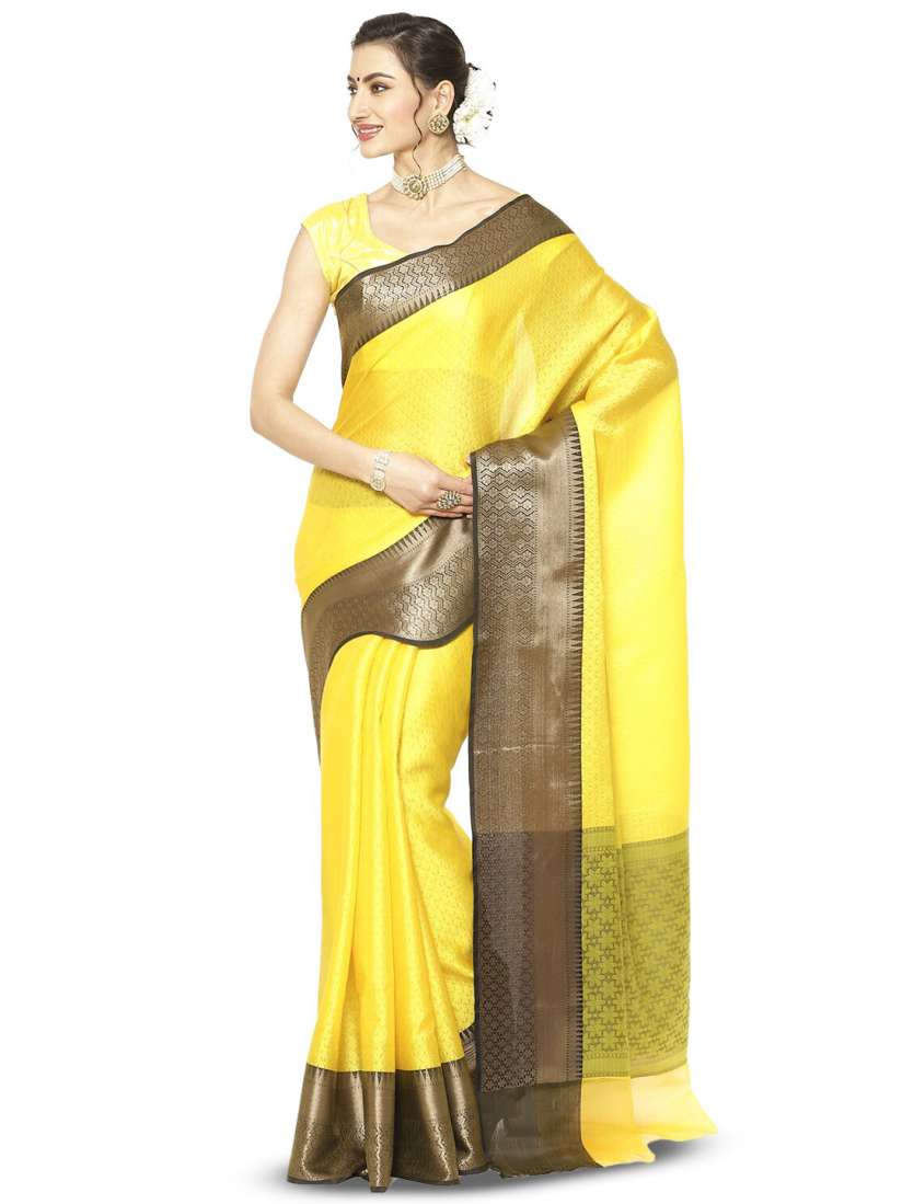Buy PTIEPL Banarasi Silk Works Floral Zari Art Silk Banarasi Saree Sarees for Women 26838668 Myntra