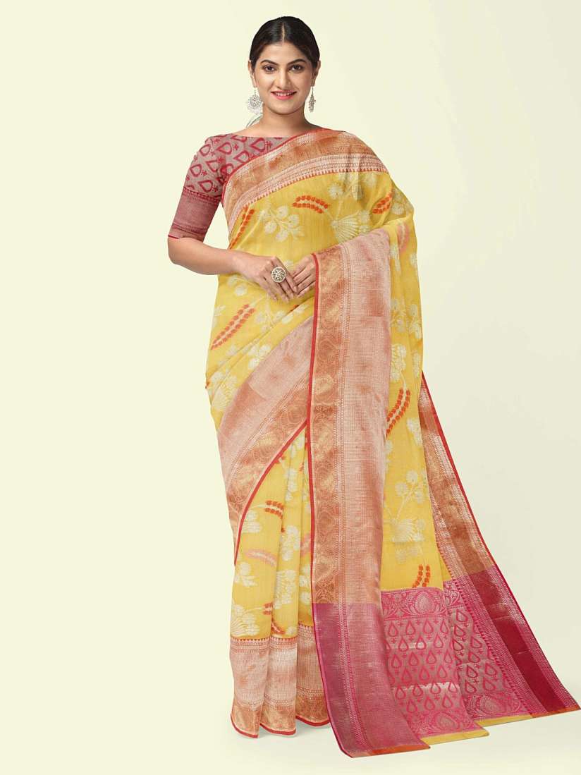 Myntra banarasi silk saree top
