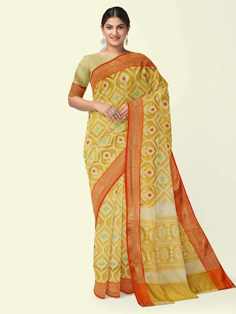 Myntra banarasi silk saree discount