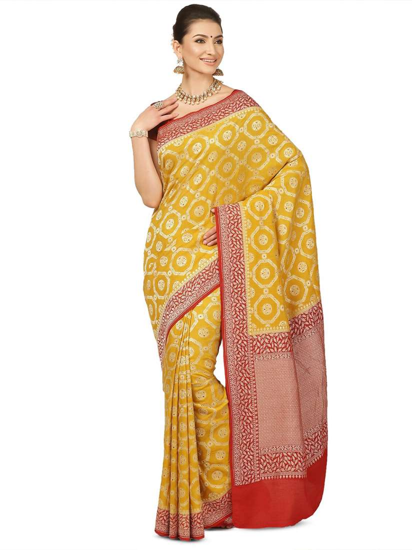 Myntra banarasi silk saree clearance